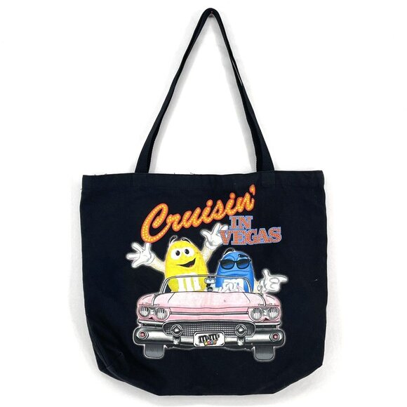 Rare M&M's World Las Vegas Tote The Real Deal Cruisin in Vegas Large Bag Canvas - Picture 3 of 6